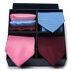 Men'S Gift Box Set Tie Fashion Business Net Color Jacquard Tie Square Scarf