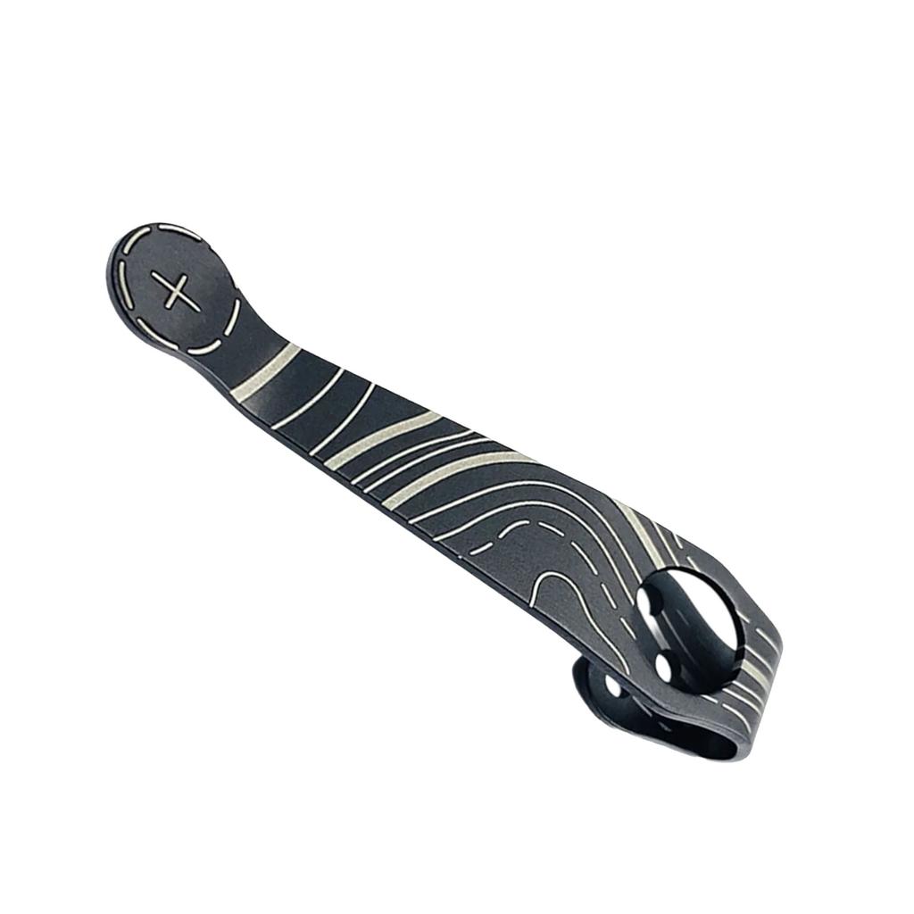 Контурная текстура титановый складной нож задний зажим DIY карманный зажим для Spyderco C81 Paramilitary 2 нож задний зажим