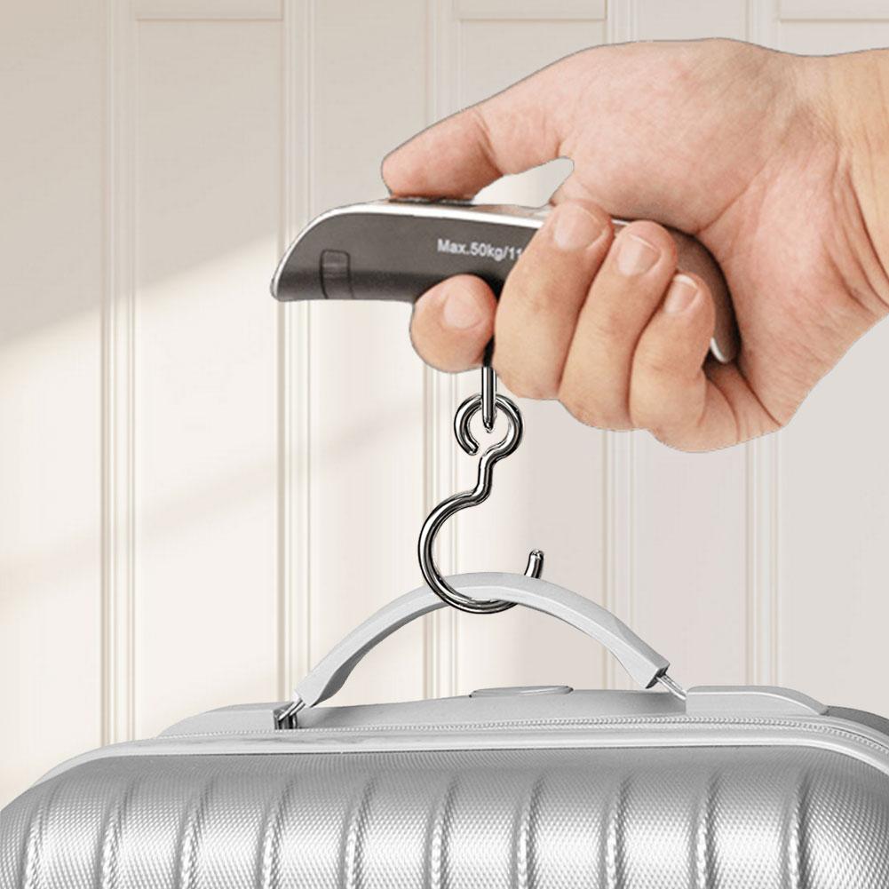 50кг/110фунтов Электронные подвесные чемоданные дорожные весы ЖК-дисплей Карманные электронные чемоданные дорожные весы Весы для ручной клади
