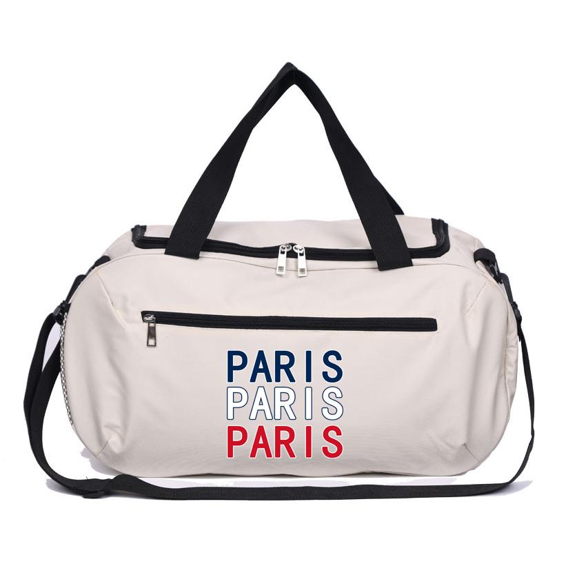 Дорожная сумка PARIS с принтом «Креативность» Мужская Женская Нейтральная Большая Вместимость Ручная кладь Разделение на сухое и влажное Спортивная Сумка для фитнеса