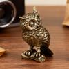 Фигурка совы Декоративная латунная скульптура птицы 1,89 дюйма Фигурки сов для гостиной кабинета полки стола крыльца прихожей