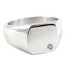 Men's Steel Signet Ring 'Charles' - 11x10 Mm