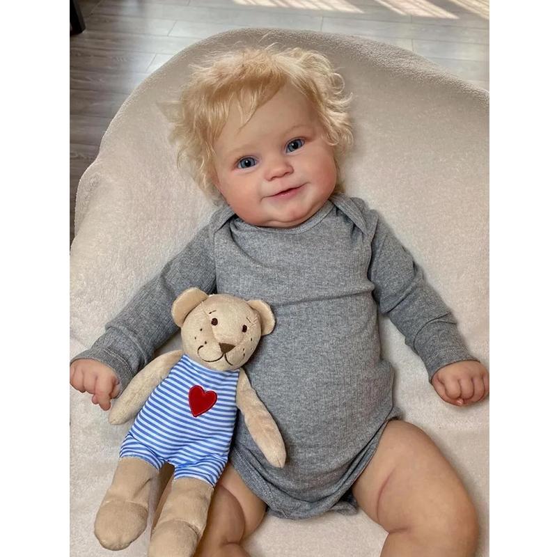 50 см популярная кукла-младенец Мэдди с милыми волосами и укоренившимися светлыми волосами, мягкое тело ручной работы, высокое качество, кукла