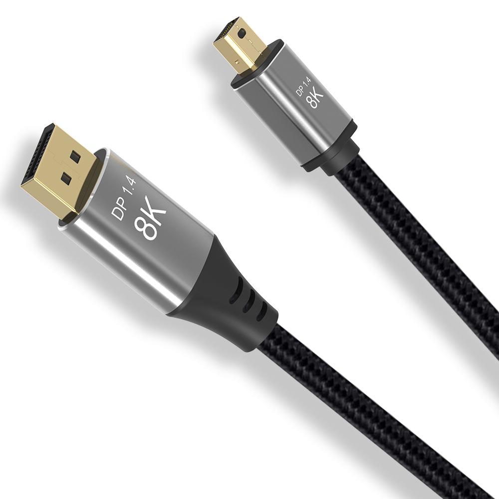 Mini DP to DP Bi-Directional 4K/144Hz Cable for Laptop/Monitor, 1.4 Version, Supports 16K Video