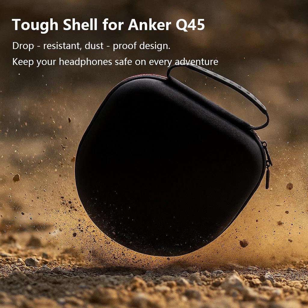 LTGEM Headphones Case for Anker Soundcore Space One Pro/Q45/Life Q35 Headset Protective Travel Carrying Storage Bag(Only Case)