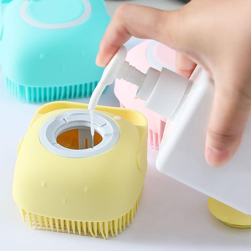Pet Shower Brush Soft Silicone Massager Shower Brush Cleaning Tool Comb Dog and Cat Cleaning Products