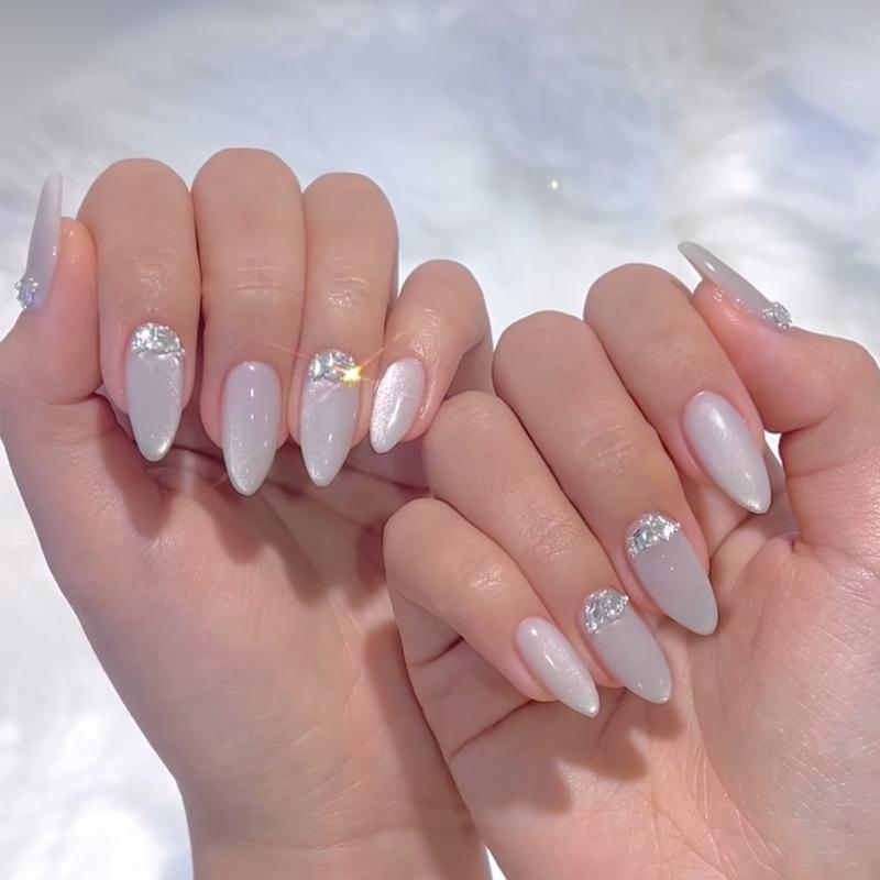 Европейские и американские градиентные персиковые балетные типсы для коротких ногтей