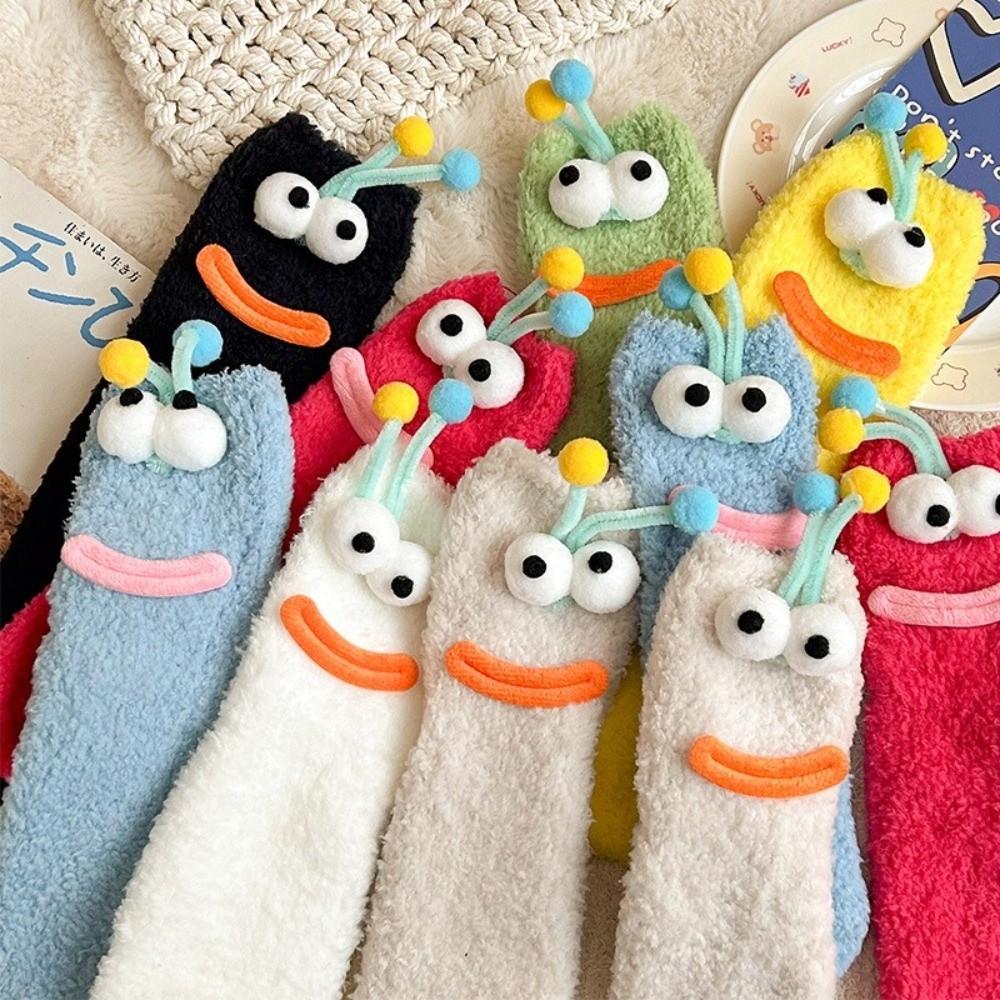 Warm Funny Socks Velvet Plush Socks Fashionable Sleep Socks Indoor