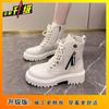 2025 Autumn New Internet Celebrity British Style Martin Boots Women's Fashion Platform Locomotive Advanced Sense Fried Street Versatile Short Boots