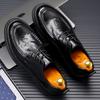 Fashion Genuine Leather Lace Up Luxury Shoes Black Dress Shoes Gentleman Oxford Shoes with Thick Soles for Men Shoes Mens Casual Shoes