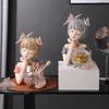 Modern Home Decoration Living Room Decoration Gifts Cute Girl Sculpture Storage Decoration Resin Statue Figurines for Interior