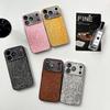 Leopard Learther Case for iPhone 17 Air 16 14 11 13 12 15 Pro Max 15 16 14 Plus Metal Plating Protector Hard Cover