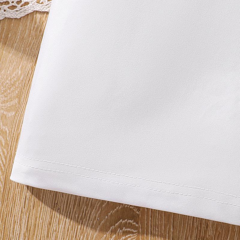 Летняя детская одежда, новая детская одежда для девочек 7-12 лет, топы с короткими рукавами и сетчатое платье, комплекты из 2 предметов