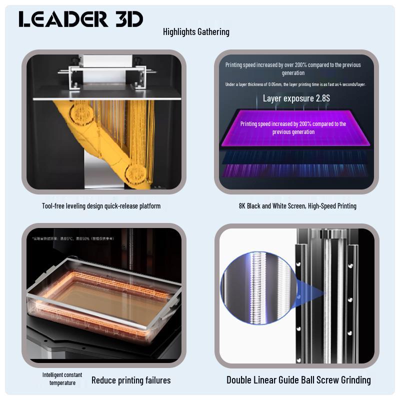 LCSW 3D LEADER Industrial 8K 16-inch Resin 3D Printer
