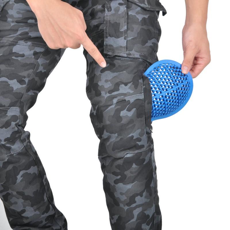 Mens Camo Motorcycle Riding Pants Multi-pocket Breathable Durable Off-road Biking