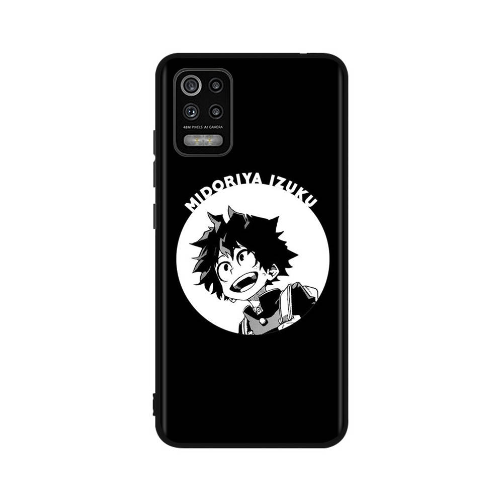 Чехол DT7 Hero Academia для Xiaomi Poco X6 X4 M5 M6 F5 F6 C65 C55 C50 C51 C40 Redmi Note 7 8 14C A3X 13C 12C 11 10A 9C Pro черный мягкий чехол