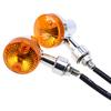 4PCS Motorcycle Turn Signal Indicator Light, 12V 10W Halogen Lamp Retro Front Rear Turn Signal Light, 10mm Mounting Bolts, IPX66 Waterproof All-Weathe