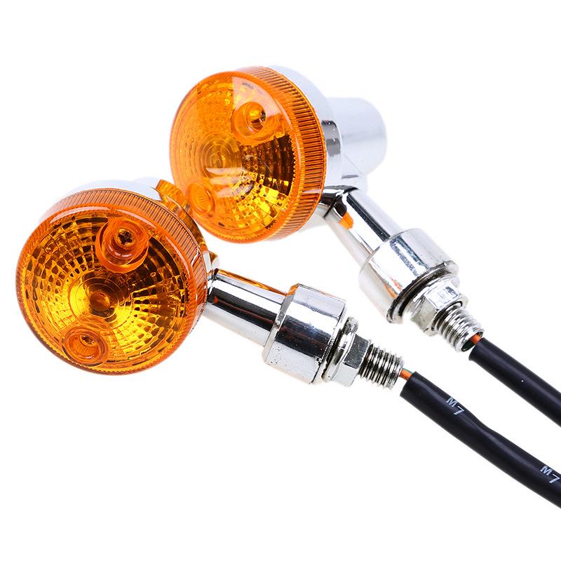 4PCS Motorcycle Turn Signal Indicator Light, 12V 10W Halogen Lamp Retro Front Rear Turn Signal Light, 10mm Mounting Bolts, IPX66 Waterproof All-Weathe