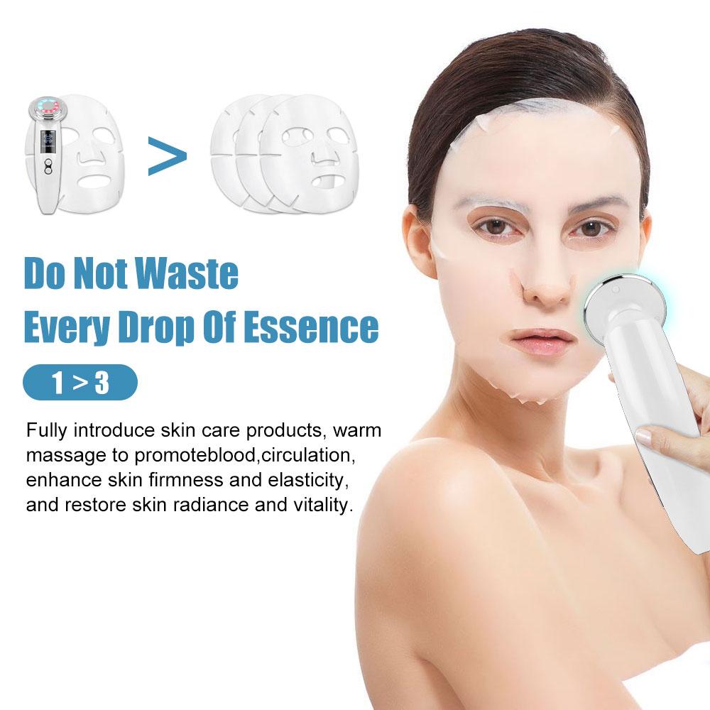 EMS Facial Massager LED Light Therapy Sonic Vibration Wrinkle Removal Skin Tightening Warm Cool Treatment Skin Care Beauty Device