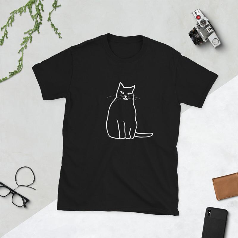 32 Minimalist Cat T Shirt Cute Stylish Feline Lover S