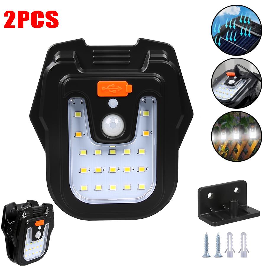 High Bright Solar Wall Light with Motion Sensing Outdoor LED Type-C Rechargeable Waterproof Lantern for Garden Balcony Staircase