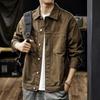 American Retro Heavy Denim Jacket Men'S Trendy Brand Loose Men'S Tooling Jacket