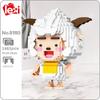 Lezi 8180 Lazy Smart Sheep Stupid Wolf Cartoon Animal Monster Pet 3D Mini Diamond Blocks Bricks Building Toy for Children No Box