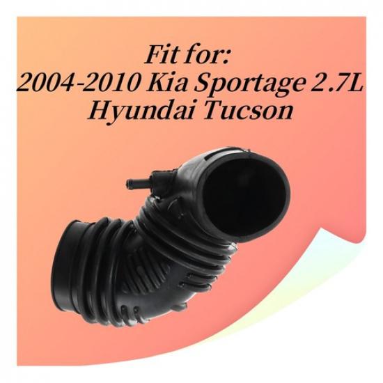 1x Black Air Intake Duct Hose for Kia Sportage Hyundai Tucson 2004-2010