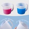 500ml Silicone Cup with Handle Scale DIY Epoxy Resin Glue Mixed Pigments Making Tools Reused Easy To Clean Soft Measuring Cup