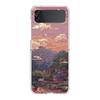 INS Корейский Закат Пейзаж Чехол Для Samsung Galaxy Z Flip 3 4 5G Жесткий HD Складной ПК Чехлы Для Телефона Для Samsung Z Flip3 Прозрачная Крышка