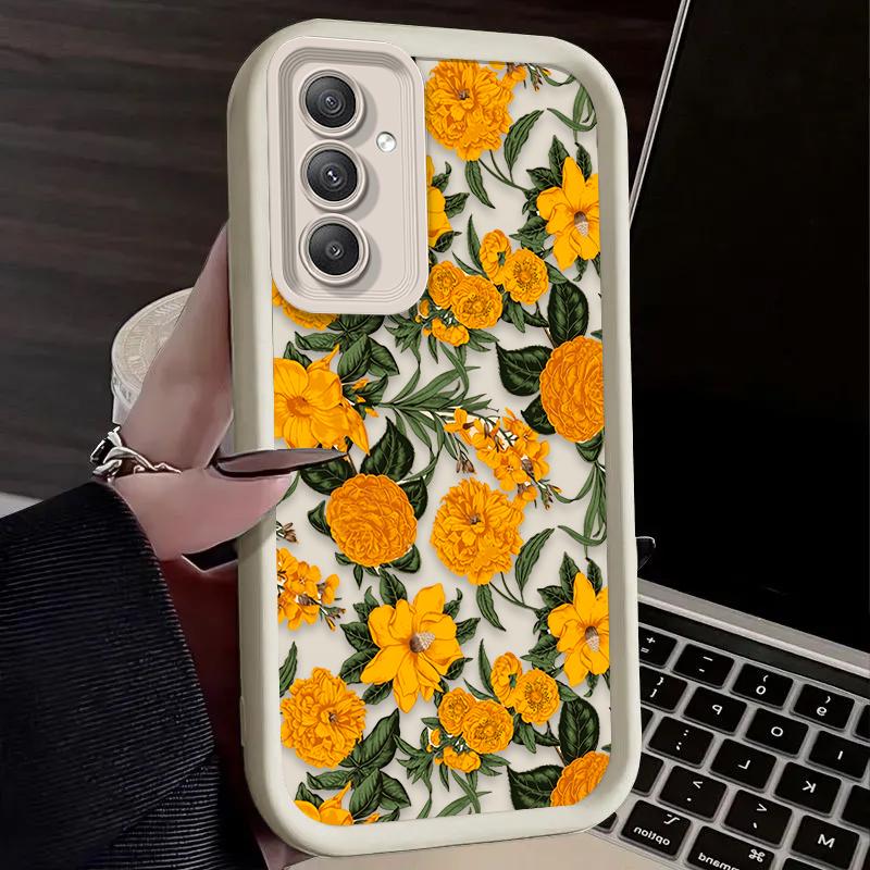 Чехол-картина маслом с подсолнухами для Samsung Galaxy S25 S24 S23 Ultra S22 Plus S21 FE S20 A55 A54 A15 A35 Ударопрочный чехол