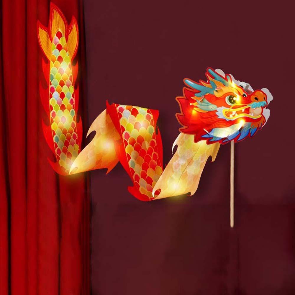 Handheld Children's Loong Lantern Handmade Dragon Lantern Dance Cute Mid-Autumn Festival Lamp  Gift