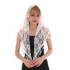 Solid Jacquard Rose Shawl Women Turban Fashion Church Prayer Headband