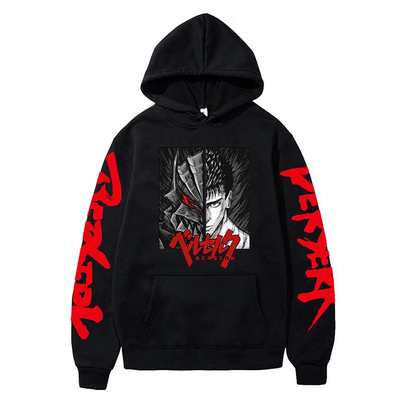 Anime Berserk Hoodies Men Japanese Manga Printed Harajuku