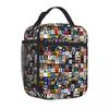 Bestselling Broadway Musical Theatre Logos Hand Drawn Floral Portable Lunch Bag Office Break Meal Bag