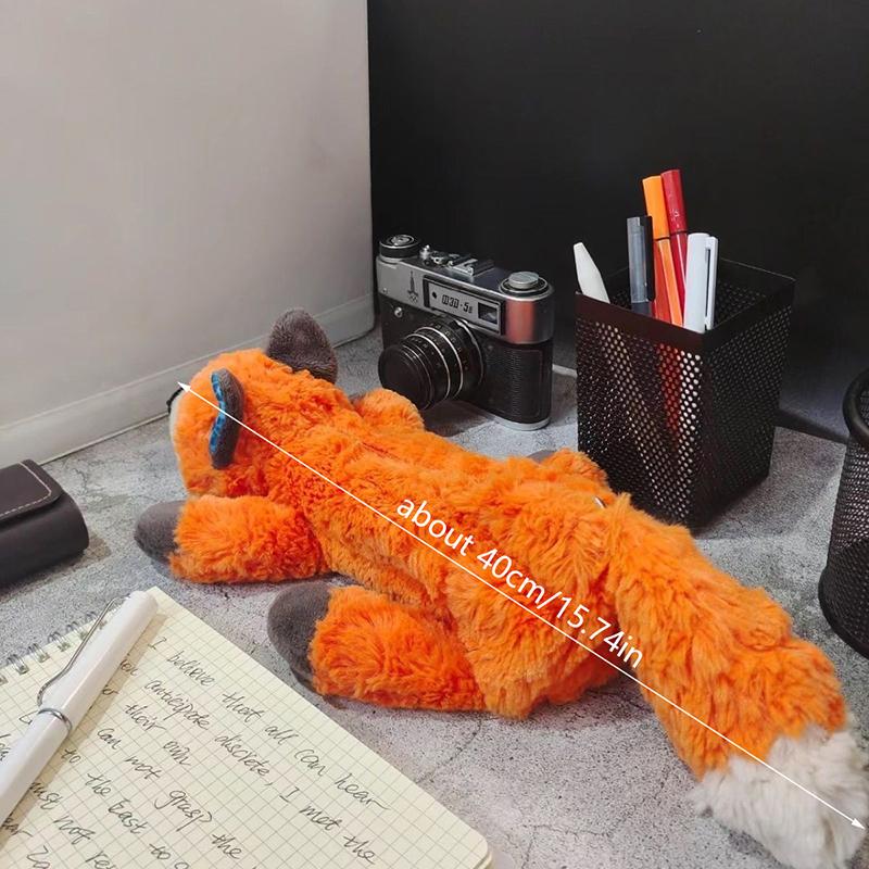 Милые плюшевые лесные животные пеналы креативные кавайные лисы канцелярские сумки для хранения для детей отличный подарок пенал