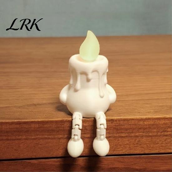 3D Креативные Хэллоуинские Подарки Печатная Фигурка Свечи, Жуткий Декор Светящийся в Темноте с Подвижными Сочленениями Фигурок, Настольное Украшение Множество Цветов,