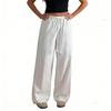 Женские брюки свободного кроя с широкими штанинами, Повседневные брюки свободного кроя, Высокоэластичный пояс, Длинные брюки с карманами