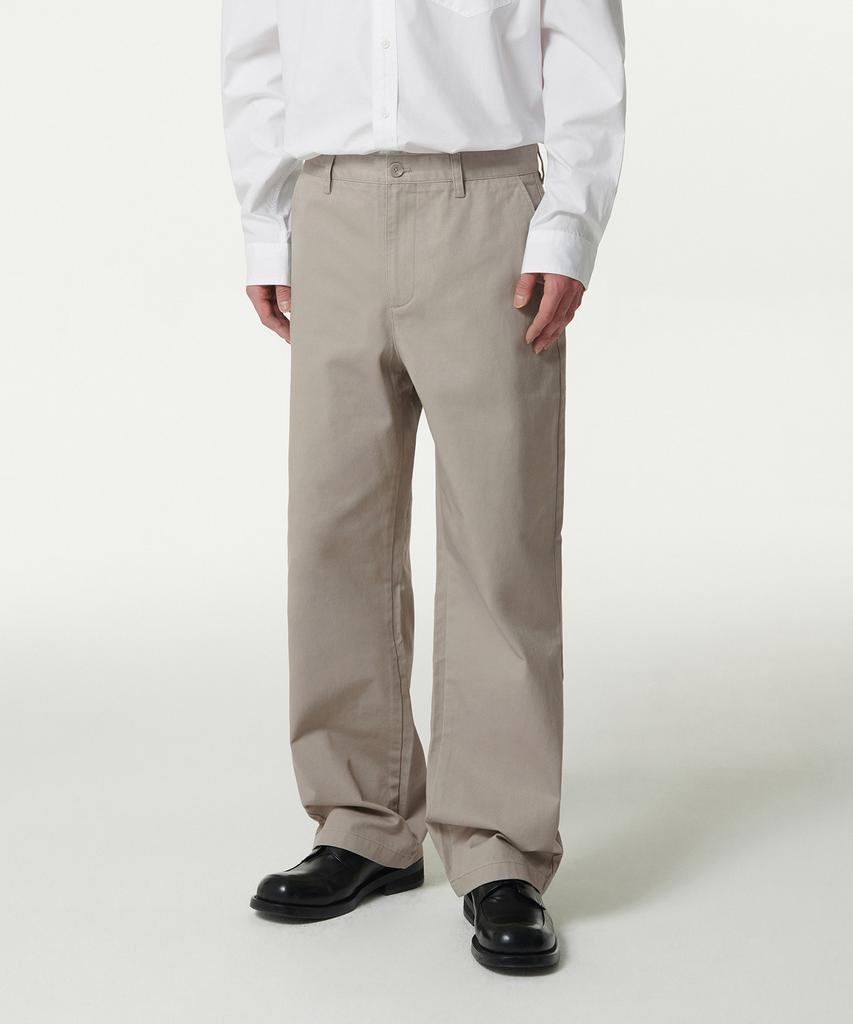 MUSINSA STANDARD Wide Chino Pants [Grayish Beige]