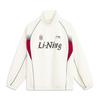 Li Ning Sports Lifestyle Series Casual Retro Color Block Stand Collar Zipper Windbreaker Unisex Outerwear Off-White AFDVE97-2