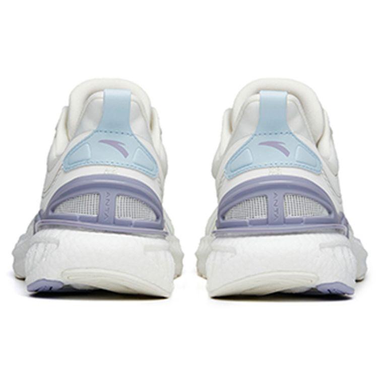 Anta Mars Foam Breathable Low-Top Running Shoes Women Sneaker Ivory Purple 122215570R-3