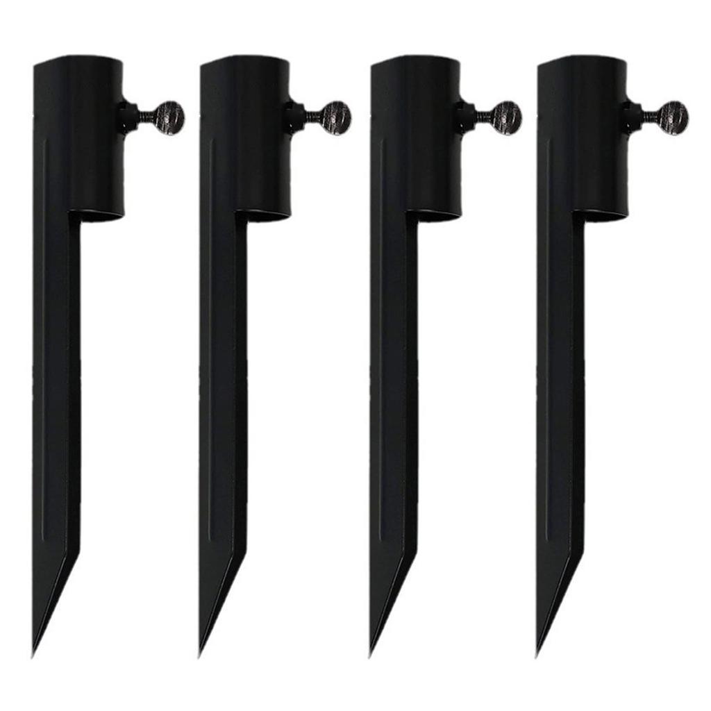 4pcs Iron Torch Stand Stakes Corrosion Resistant Garden Stakes Outdoor Light Stakes Set for Garden Lights & Umbrellas