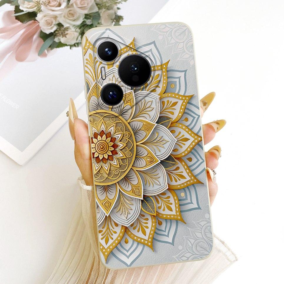 Чехол для телефона Huawei Pura 70 70Pro Pro+ 70 Ultra Корпус Жидкий силикон Мультяшный дракон Забавная кошка Рисунок с морским пейзажем Задняя крышка