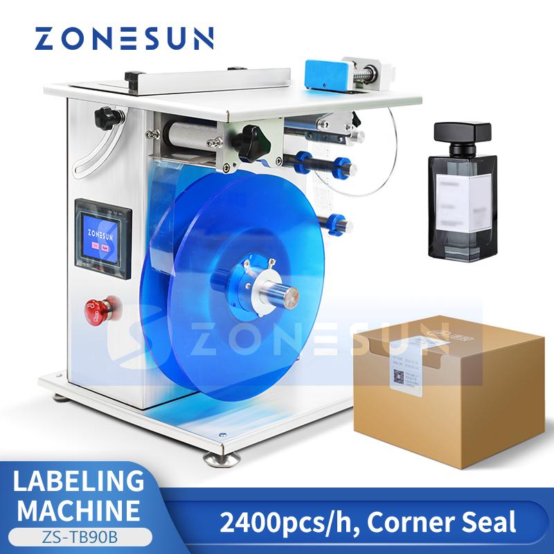 ZONESUN ZS-TB90B Автоматическая угловая машина для этикетирования коробок и бутылок с защитой от вскрытия