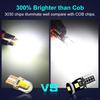 10X T10 Led W5W Car Led Bulbs 3030 6000K Canbus White Car Outline Light Signal Lamp Dome Reading License Plate Light Auto Interior Lights 12V