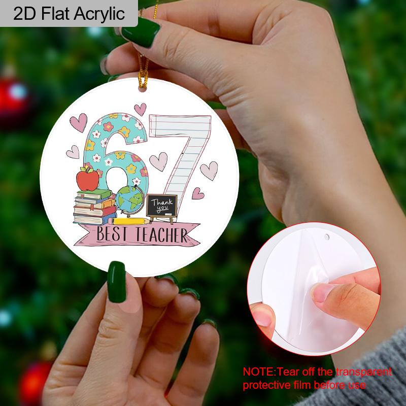 Six Seven Christmas Ornament, Teacher Six Seven Ornaments, 67 Meme Ornament, Gifts for Teacher From Student, Funny Teen Gift, 67 Meme Gift