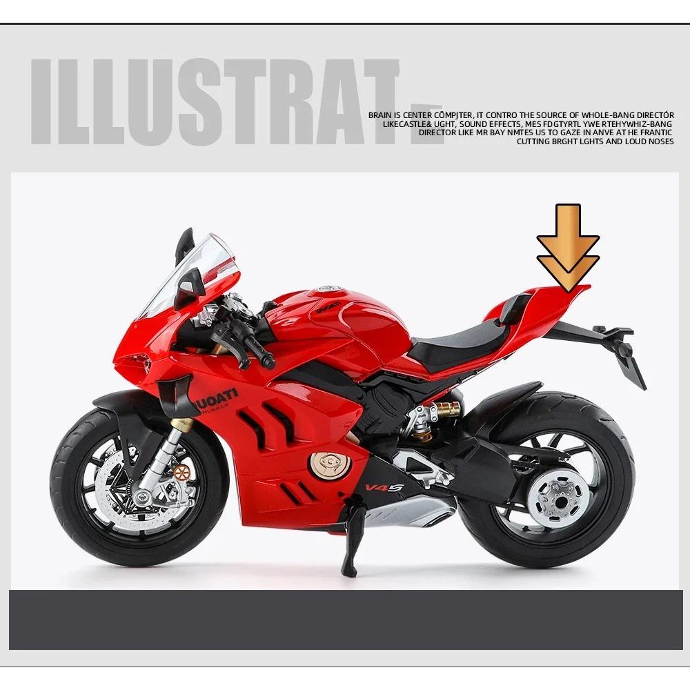 Большой размер 1/9 масштаб Ducati Panigale V4S сплав гоночный мотоцикл симуляция литой металл уличный мотоцикл модель со светом подарок для ребенка