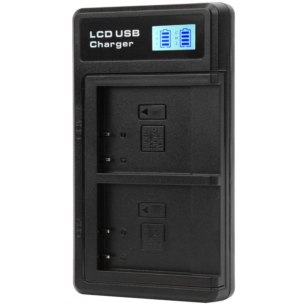 Portable Camera Battery Charger for NPBN1 USB Camera Dual Charger with LCD Display