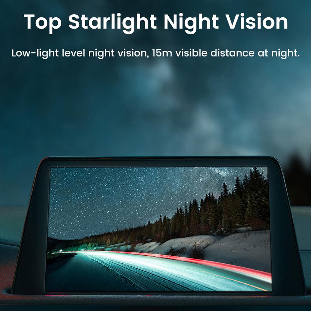 Car BackupFront View Camera 170 Degrees Wide Angle Fisheye 1080P Night Vision Rear View Camera 360 Degrees