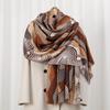 Wave Skin-friendly Velvet, Skin-friendly and Warm In New Autumn and Winter, Imitation Cashmere Printed Scarf, Geometric Versatile Cape